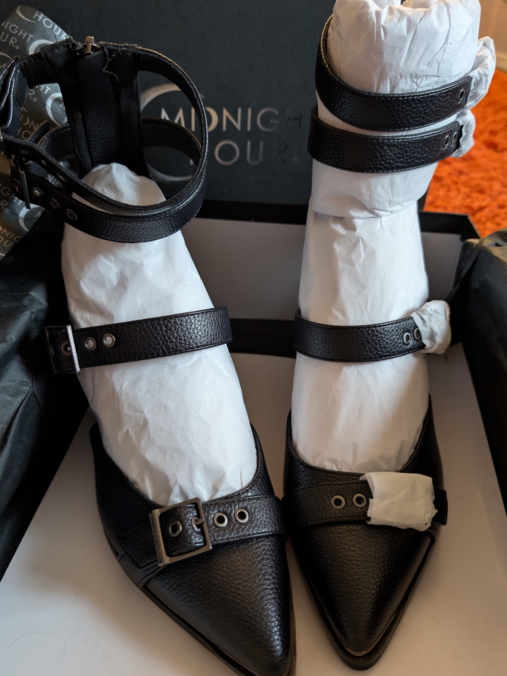✨ MIDNIGHT HOUR — ENCHANTRESS BUCKLE UP HEELS ✨
